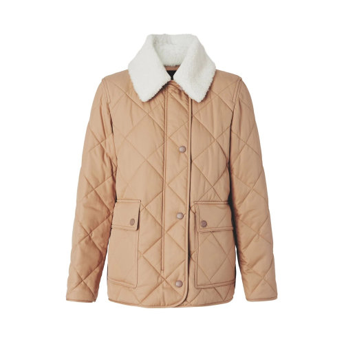 BURBERRY/博柏利 女士淺褐色棉質(zhì)菱形絎縫外套夾克 8048823