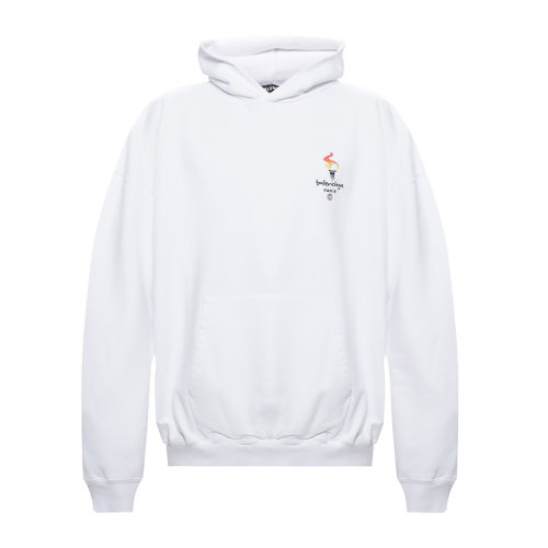 Balenciaga/巴黎世家 男裝 服裝 棉質LOGO印花連帽運動衫 男衛(wèi)衣