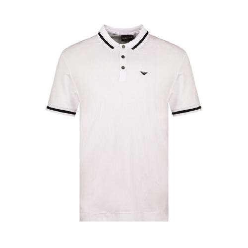  Emporio Armani/安普里奧阿瑪尼 男士白色棉質(zhì)短袖polo衫 8N1FL1-1JBQZ-0100 PLFSX
