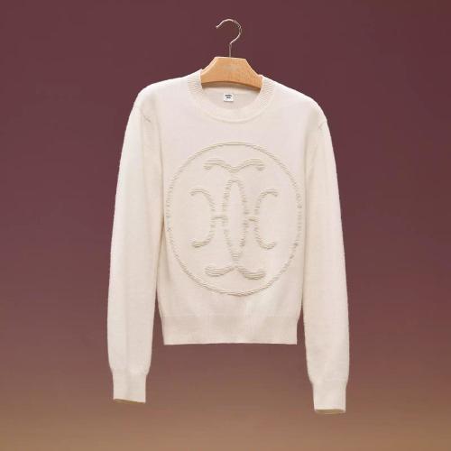  HERMES愛馬仕 22年秋冬 女士 長袖襯衫 Pull manches longues motif ??H Lift?? H2H2631D1