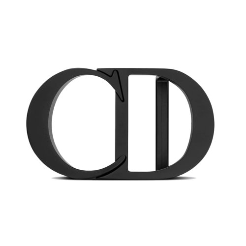 DIOR/迪奧 男士CD標(biāo)志黃銅啞光黑漆面35mm皮帶扣4912PVVAR_H00N