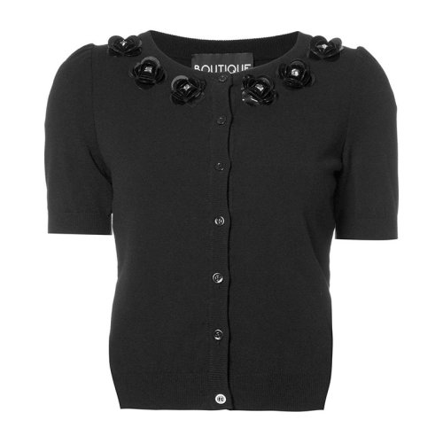 MOSCHINO/莫斯奇諾  女裝 女士黑色時(shí)尚春夏短袖T恤 A09101101555