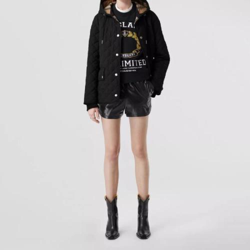  BURBERRY 22年秋冬 女士 菱形絎縫溫控連帽外套 80627551