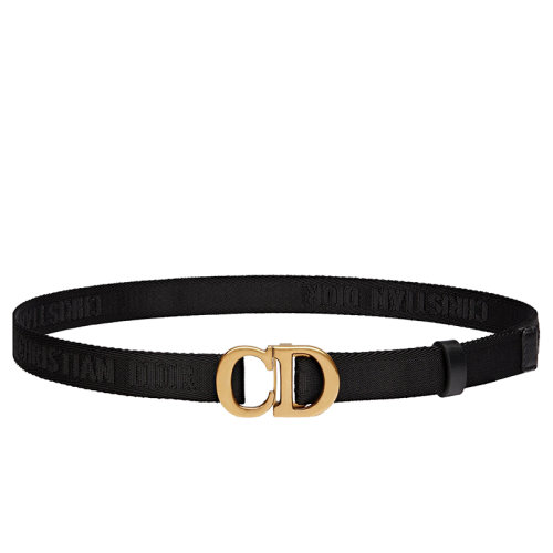 DIOR/迪奧 女士黑色提花帆布腰帶20毫米B0040CNRB_M900