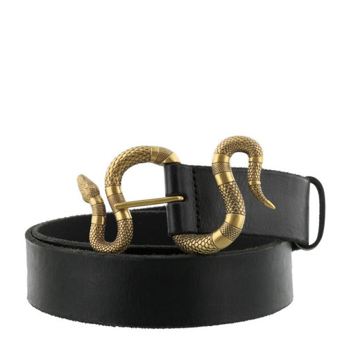 GUCCI/古馳 古琦腰帶 男士 黑色皮革時(shí)尚皮帶腰帶 458935 CVE0T 1000