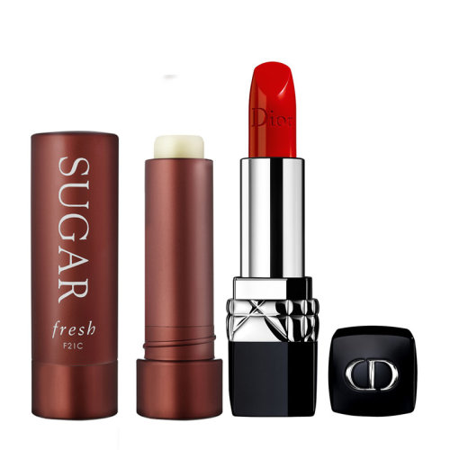 Fresh/馥蕾詩(shī)橙糖滋養(yǎng)護(hù)唇膏SPF15 4.3G+克麗絲汀迪奧烈艷藍(lán)金唇膏999（新）3g