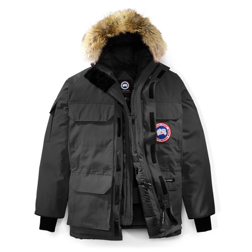 CANADA GOOSE/加拿大鵝   EXPEDITION COUPE FUSION系列 男士石墨色帶帽毛邊防風(fēng)派克大衣4660MA-GRAPHITE