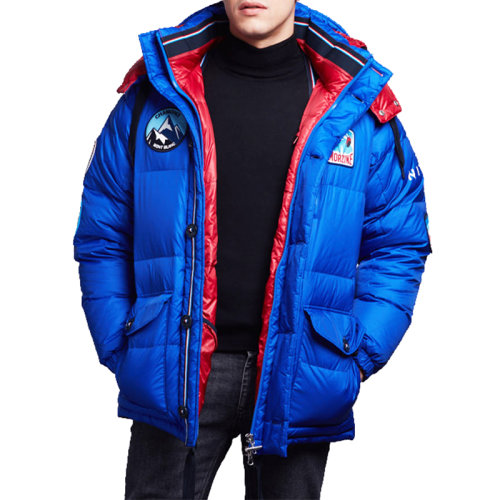 Nivose/尼渥絲 ANCELLE昂賽勒男款大廓型面包服-街頭徽標-Ski Culture 全球限量版40件，男士羽絨服皇家藍