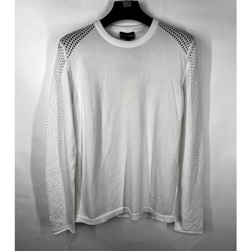 Emporio Armani/安普里奧阿瑪尼 白色套頭鏤空針織衫 N1M15M N113M 瑕疵折扣