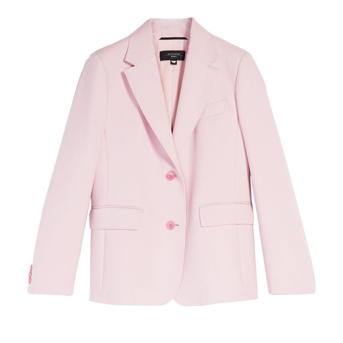 MaxMara/麥絲瑪拉 22年早春新款 MARCO系列 女士石英粉色粘膠纖維柔美剪裁西裝外套夾克5041012706007