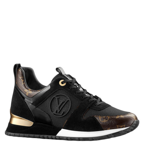 Louis Vuitton/路易威登 22年早春新款 RUN AWAY系列 女士拼色麂皮小牛皮和漆皮老花帆布運動鞋1A3CW5