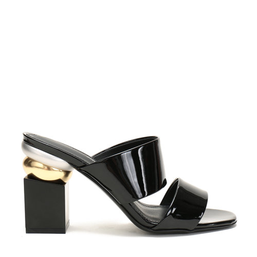 SalvatoreFerragamo/菲拉格慕 女士LOTTEN系列 皮革涼鞋高跟鞋0724656