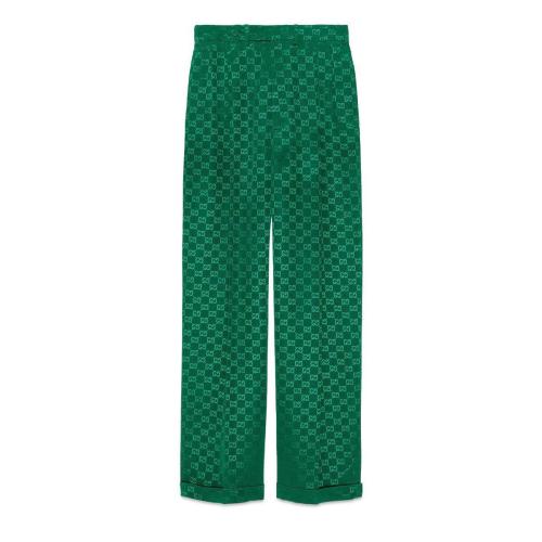  GUCCI古馳 22年秋冬 女士 輕質(zhì)GG帆布長褲 675587 ZAHMD 3235