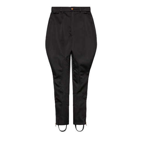 GUCCI/古馳      Aria系列 女士黑色硬緞馬術(shù)風(fēng)格褲裝671458ZAHND1000