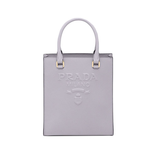 PRADA/普拉達(dá) 22新款 女士小號(hào)紫藤色saffiano皮革琺瑯徽標(biāo)拆卸織物肩帶單肩手提斜挎包1BA333_NZV_F0230_V_N2A