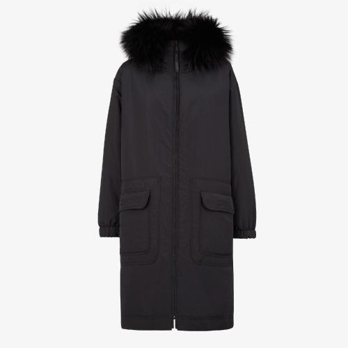  FENDI芬迪 22年春夏 女士 大衣 黑色尼龍_大衣 FAN053AGMXF13IZ