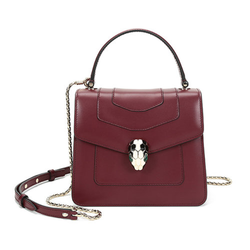 BVLGARI/寶格麗 女士SERPENTI FOREVER系列牛皮蛇頭扣手提單肩斜挎包 282264