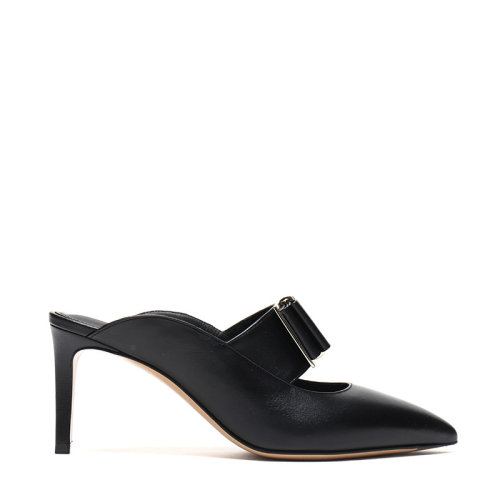 SalvatoreFerragamo/菲拉格慕 女士 羊皮蝴蝶結(jié)尖頭高跟鞋單鞋 0724997