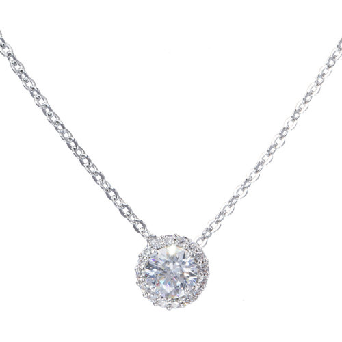 Swarovski/施華洛世奇 Angelic系列125周年紀念款女士銀白色合金圓形經(jīng)典吊墜項鏈鎖骨鏈 5567931