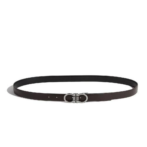 Salvatore Ferragamo/菲拉格慕 男士棕色皮革腰帶 678648 0444078