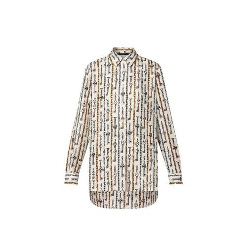  LV路易威登 22年秋冬 女士 長袖襯衫 鏈條圖案襯衫 1AA875 1AA876 1AA871 1AA872 1AA873 1AA87