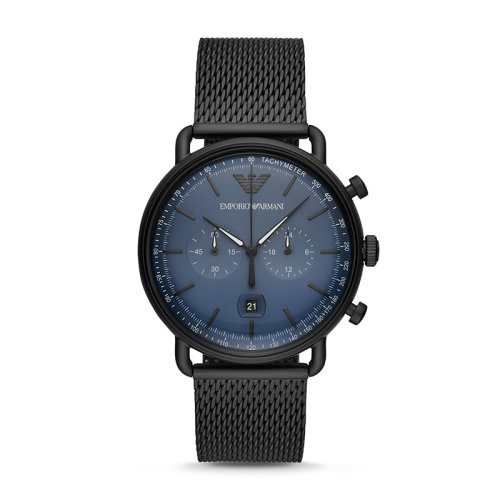 Emporio Armani/安普里奧阿瑪尼 阿瑪尼手表男士手表飛行員編織鋼帶手表AR11201