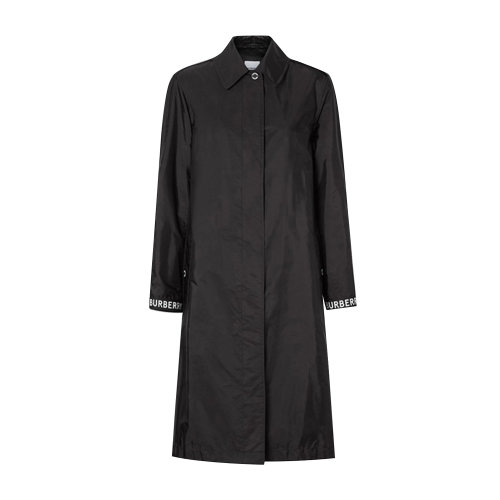BURBERRY/博柏利 服裝 巴寶莉 外套 風(fēng)衣 大衣 翻領(lǐng) 黑色 女士大衣