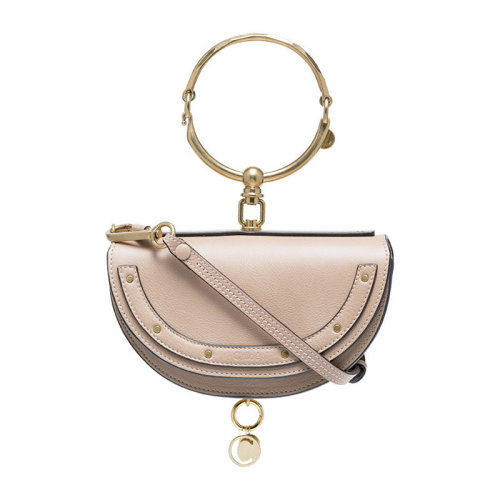 CHLOE/克洛伊  Nile系列 女士光滑小牛皮時尚手鐲包手拿包單肩斜挎包