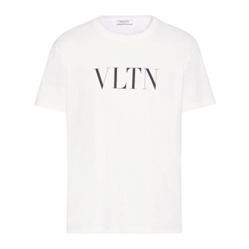 Valentino/華倫天奴  男裝 時尚簡約 男士白色棉質(zhì)短袖T恤 TV3MG10V3LE A01