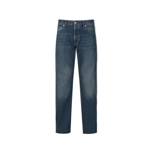 Alexander McQueen/亞歷山大麥昆 【22春夏新款】 男士棉質牛仔褲長褲 677771 QSY75