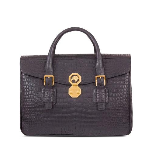  STEFANO RICCI 史蒂芬 22年春夏 男士 公文包 手工啞光鱷魚皮公文包 245585003