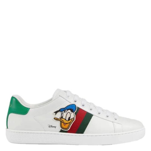GUCCI/古馳  迪士尼合作款刺繡唐老鴨白色休閑運動鞋649399 1XG60 9114男鞋