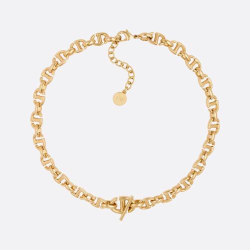  DIOR迪奧 22年秋冬 女士 項(xiàng)鏈 Collier CD Navy N1950WOMMT_D300