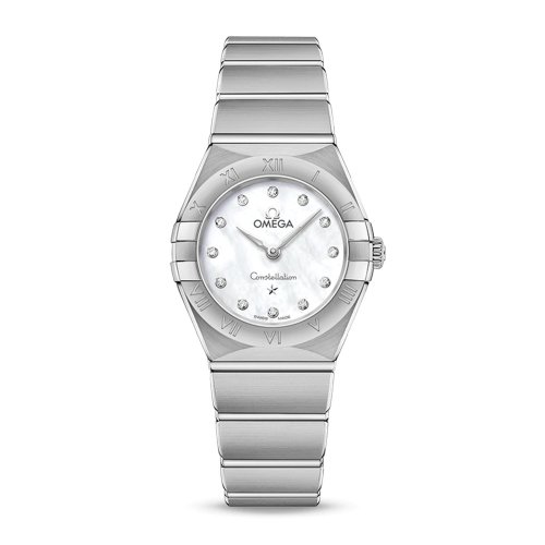 OMEGA/歐米茄 星座系列 精鋼 鉆石刻度 石英機(jī)芯 女士腕表 131.10.25.60.55.001