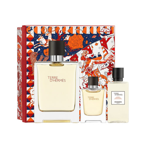 HERMES/愛(ài)馬仕2021圣誕限量大地系列套裝3件套 大地男士淡香水100+12.5ml+須后水40ml