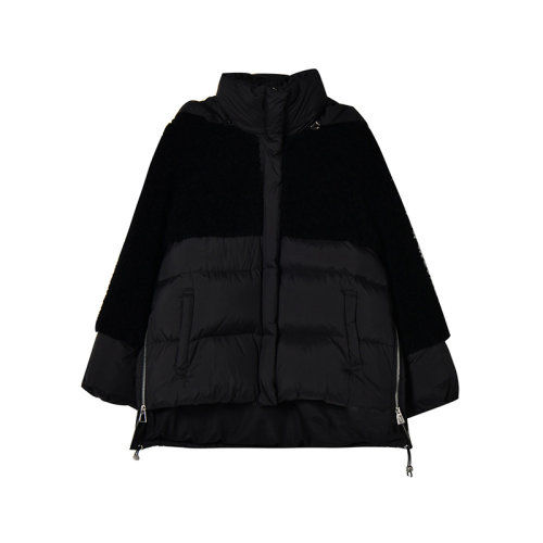 GeleiStory/GeleiStory 2022冬季新款休閑寬松通勤時尚短款拼接白鴨絨羽絨服保暖外套女士羽絨服