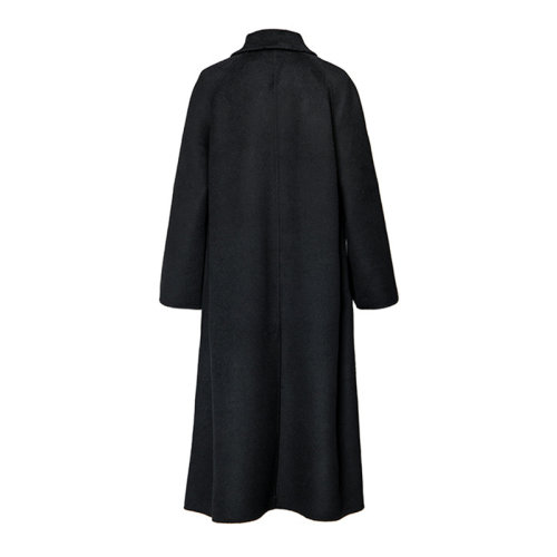 GeleiStory/GeleiStory復(fù)古系列羊毛水波紋雙面呢女士大衣女加長(zhǎng)款寬松版（尺碼偏大，建議購(gòu)買小一碼）