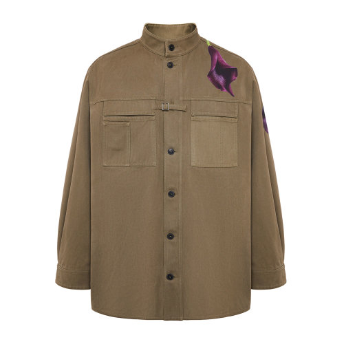 Valentino/華倫天奴 橄欖綠 男士花卉印花口袋飾外套 UV0CII006RS70V 20年秋冬