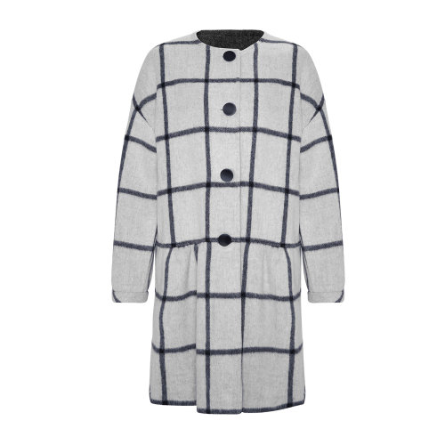 Emporio Armani 女士 灰色格紋大衣  9NL14T-92703-016