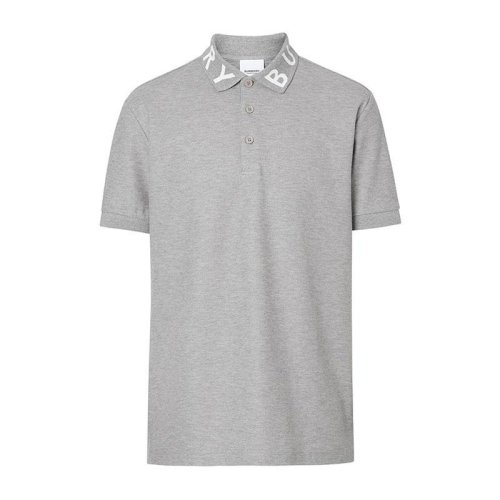 BURBERRY/博柏利 男士灰色棉質(zhì)短袖POLO衫 8013501 PLFSX