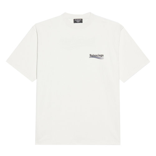 Balenciaga/巴黎世家  男士白色復古針織大號版型運動T恤641675TKVJ19084