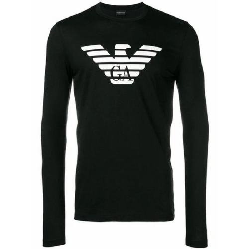  Emporio Armani/安普里奧阿瑪尼 男士黑色棉質長袖T恤 8N1T64-1JNQZ-0999 PLFSX