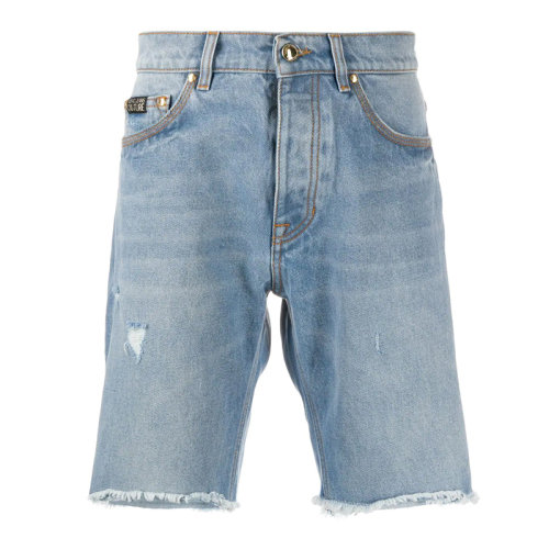 VERSACE JEANS/范思哲牛仔 男士藍(lán)色棉質(zhì)常規(guī)版牛仔短褲男褲 A4GVB17I-AOK5Z-904