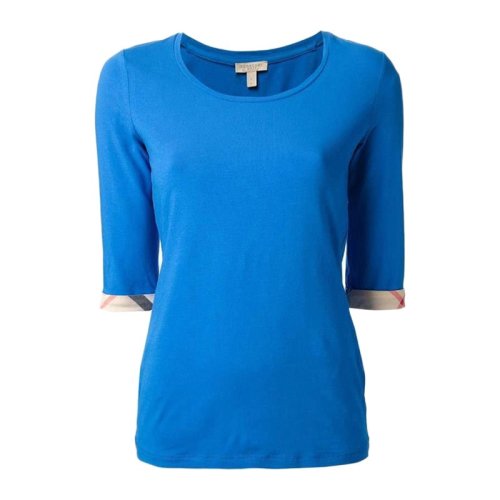  BURBERRY/博柏利 女士藍(lán)色棉質(zhì)長袖T恤 3905561 PLFSX