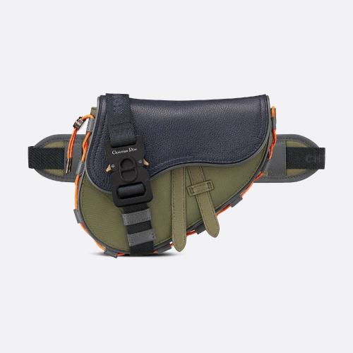  DIOR迪奧 22年秋冬 男士 腰包 Mini sac Saddle DIOR AND SACAI 1ADCA374USC_H65E