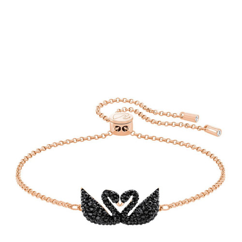 Swarovski 施華洛世奇 女士 雙黑天鵝鍍玫瑰金色手鏈 女士手鏈 5344132