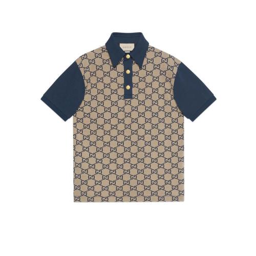  GUCCI古馳 22年秋冬 男士 GG真絲棉Polo衫 682015 XJD1F 2480