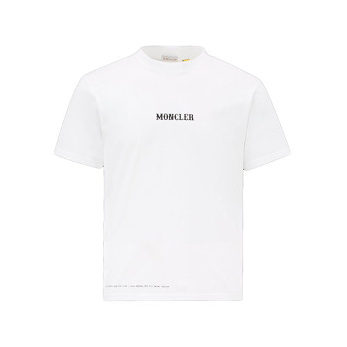 Moncler/蒙克萊 22年秋冬新款 Maya 70系列FRGMT藤原浩合作款 男女同款白色純棉馬戲團(tuán)圖案T恤H209U8C00003M2353001