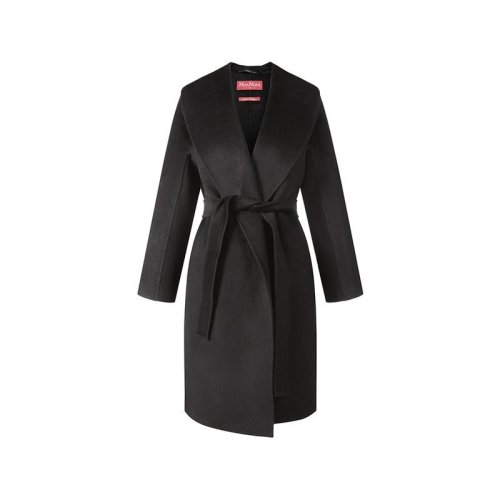  MaxMara/麥絲瑪拉 女士黑色時尚大衣 LALLO 006 PLFSX