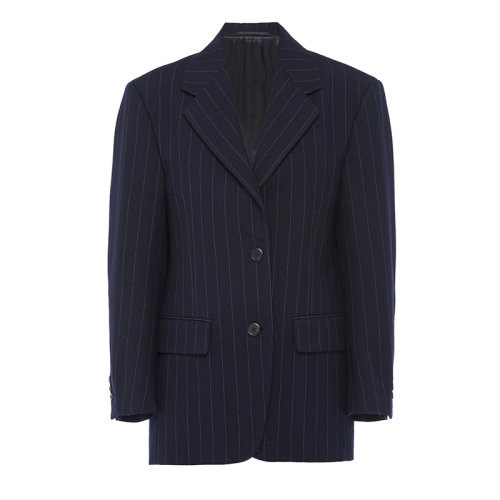 PRADA/普拉達 女士藍色羊毛單排扣細條紋外套P599L_1ZM5_F0008_S_212